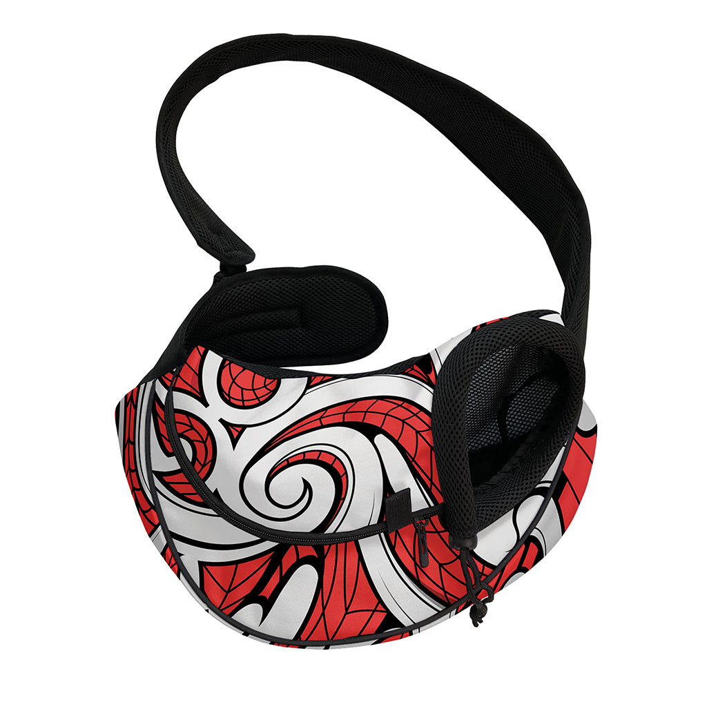 Maori Kowhaiwhai Tribal Polynesian Print Pet Sling Carrier