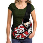 Maori Kowhaiwhai Tribal Polynesian Print Pet Sling Carrier
