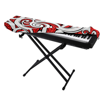 Maori Kowhaiwhai Tribal Polynesian Print Piano Keyboard Cover