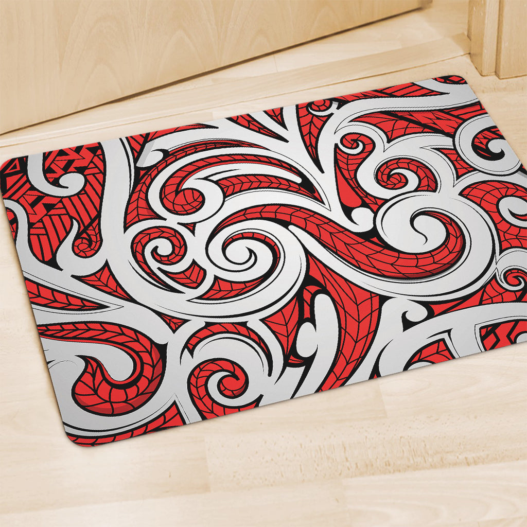 Maori Kowhaiwhai Tribal Polynesian Print Polyester Doormat