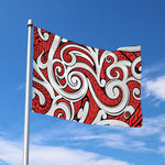 Maori Kowhaiwhai Tribal Polynesian Print Polyester Flag
