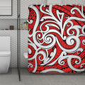 Maori Kowhaiwhai Tribal Polynesian Print Polyester Shower Curtain