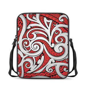 Maori Kowhaiwhai Tribal Polynesian Print Rectangular Crossbody Bag