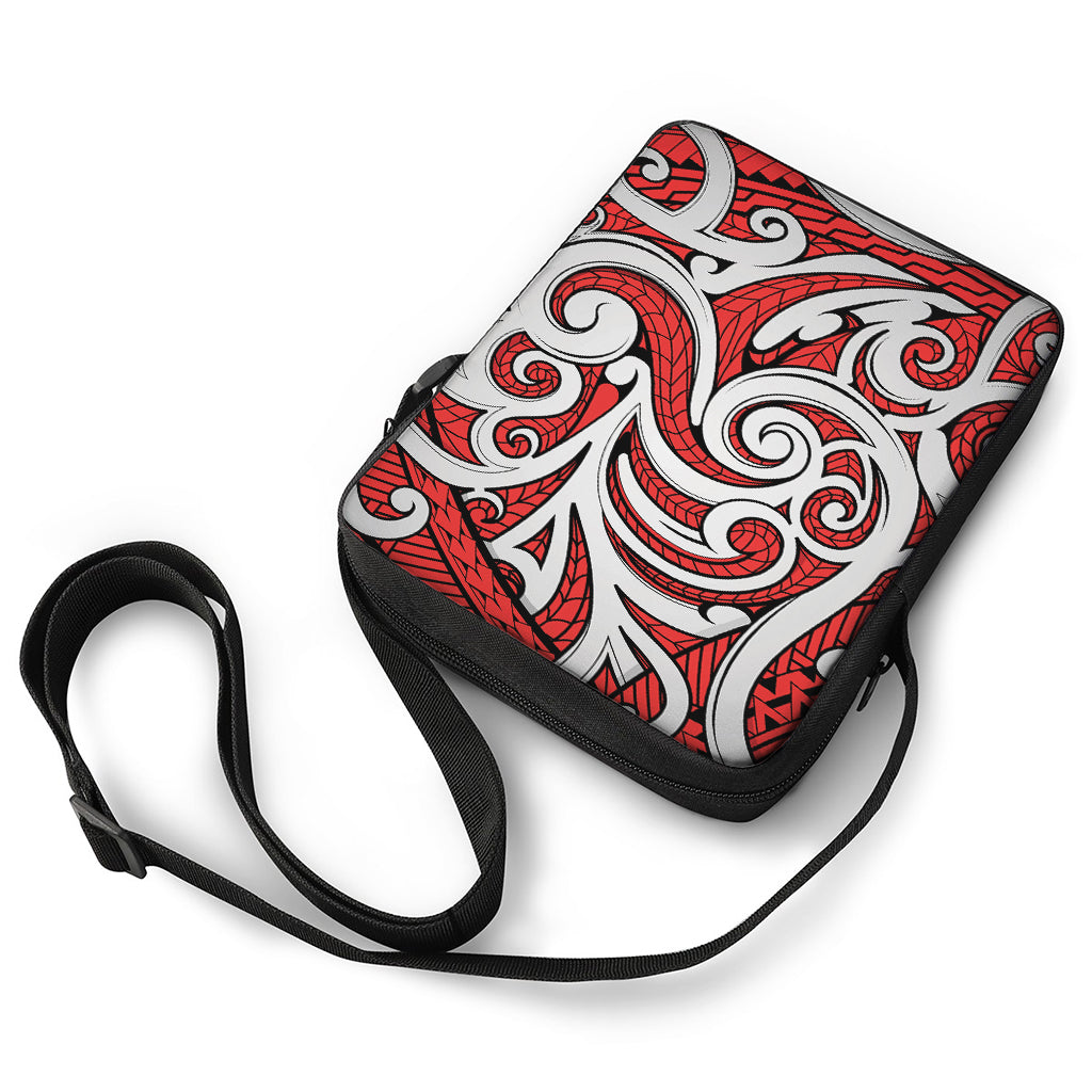 Maori Kowhaiwhai Tribal Polynesian Print Rectangular Crossbody Bag