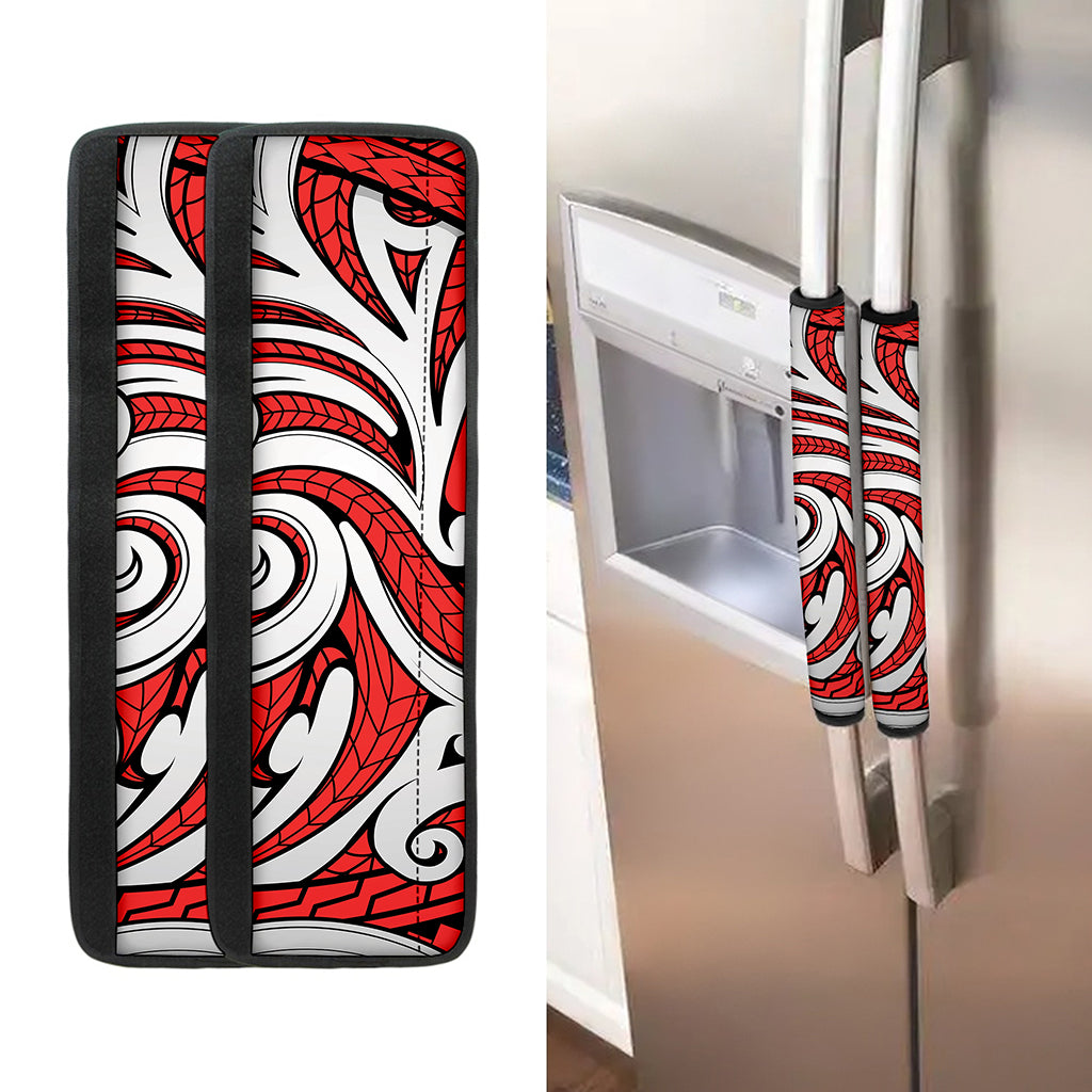Maori Kowhaiwhai Tribal Polynesian Print Refrigerator Handle Covers