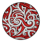 Maori Kowhaiwhai Tribal Polynesian Print Round Floor Mat