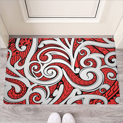 Maori Kowhaiwhai Tribal Polynesian Print Rubber Doormat