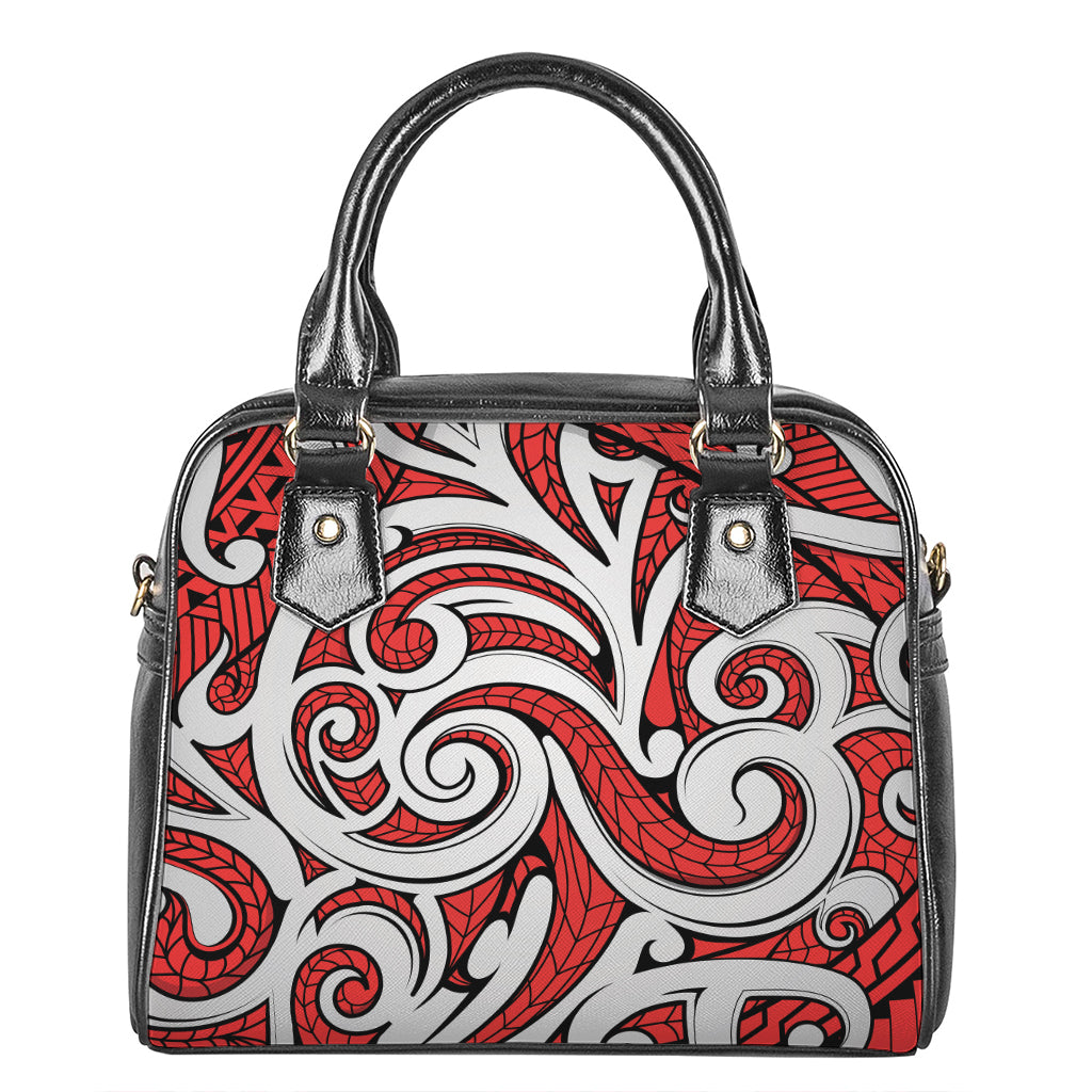 Maori Kowhaiwhai Tribal Polynesian Print Shoulder Handbag