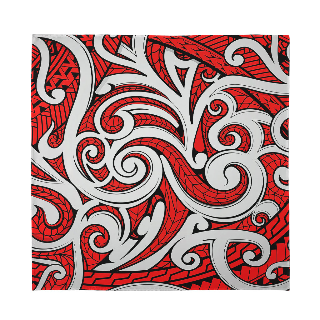 Maori Kowhaiwhai Tribal Polynesian Print Silk Bandana