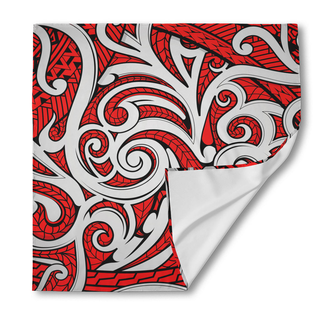 Maori Kowhaiwhai Tribal Polynesian Print Silk Bandana