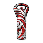 Maori Kowhaiwhai Tribal Polynesian Print Single Neoprene Wine Tote