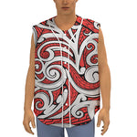 Maori Kowhaiwhai Tribal Polynesian Print Sleeveless Baseball Jersey