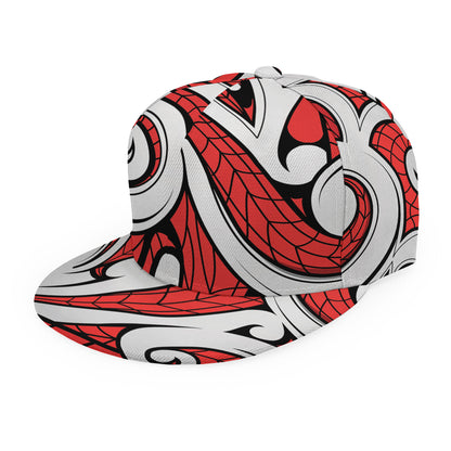 Maori Kowhaiwhai Tribal Polynesian Print Snapback Cap