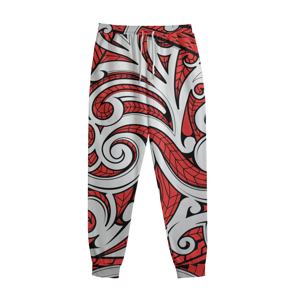 Maori Kowhaiwhai Tribal Polynesian Print Sweatpants