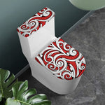 Maori Kowhaiwhai Tribal Polynesian Print Toilet Lid And Tank Cover Set