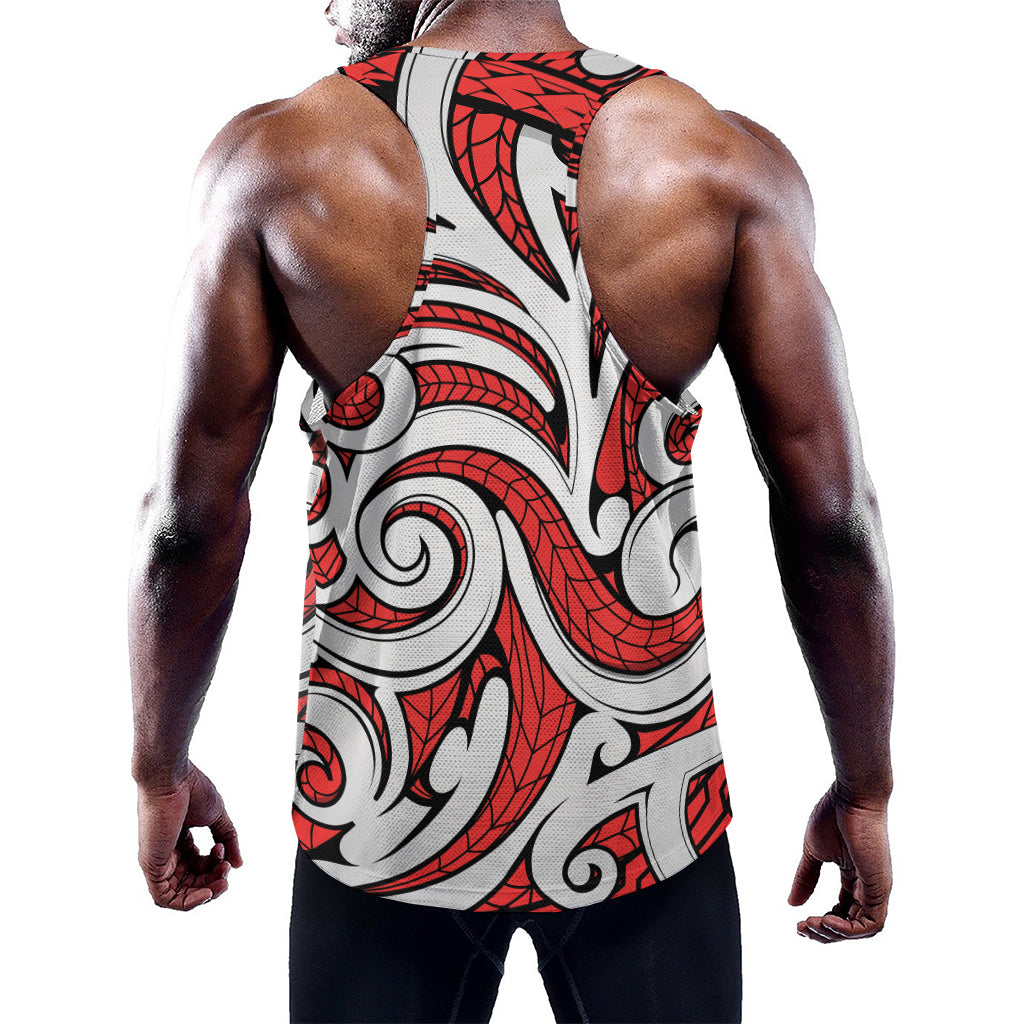Maori Kowhaiwhai Tribal Polynesian Print Training Tank Top