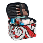 Maori Kowhaiwhai Tribal Polynesian Print Travel Makeup Bag