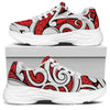 Maori Kowhaiwhai Tribal Polynesian Print White Chunky Shoes