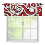 Maori Kowhaiwhai Tribal Polynesian Print Window Valance