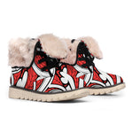 Maori Kowhaiwhai Tribal Polynesian Print Winter Boots