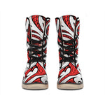 Maori Kowhaiwhai Tribal Polynesian Print Winter Boots