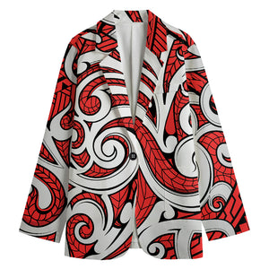 Maori Kowhaiwhai Tribal Polynesian Print Women's Blazer