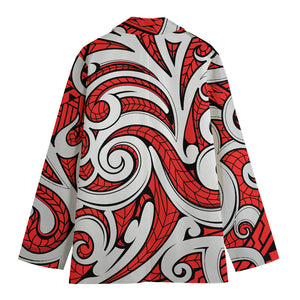 Maori Kowhaiwhai Tribal Polynesian Print Women's Blazer