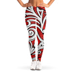 Maori Kowhaiwhai Tribal Polynesian Print Women's Leggings