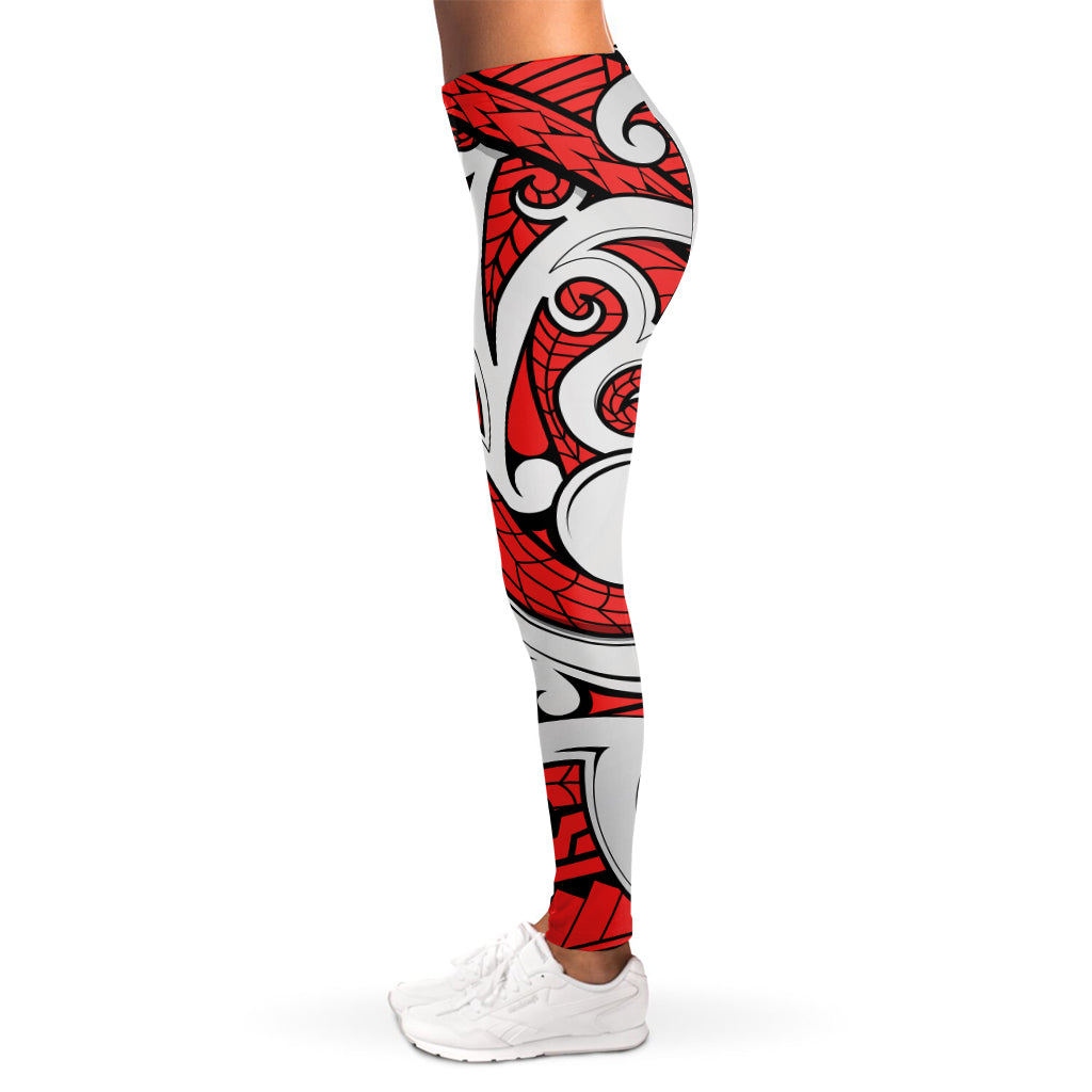 Maori Kowhaiwhai Tribal Polynesian Print Women's Leggings
