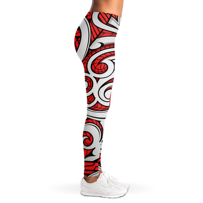 Maori Kowhaiwhai Tribal Polynesian Print Women's Leggings
