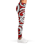 Maori Kowhaiwhai Tribal Polynesian Print Women's Leggings