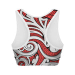 Maori Kowhaiwhai Tribal Polynesian Print Women's Sports Bra
