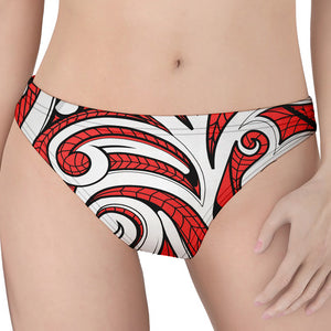 Maori Kowhaiwhai Tribal Polynesian Print Women's Thong