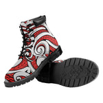 Maori Kowhaiwhai Tribal Polynesian Print Work Boots