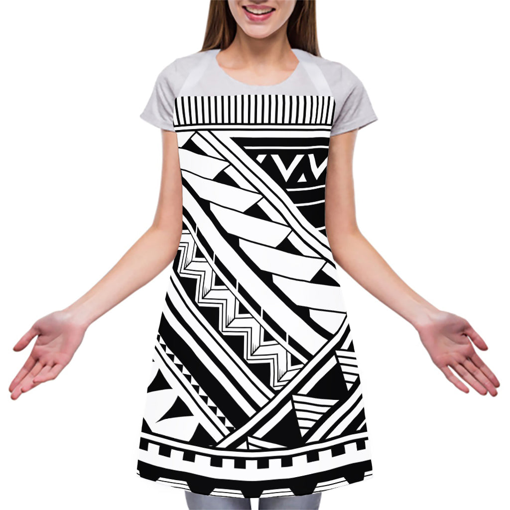 Maori Polynesian Tattoo Pattern Print Adjustable Apron