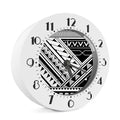 Maori Polynesian Tattoo Pattern Print Alarm Clock