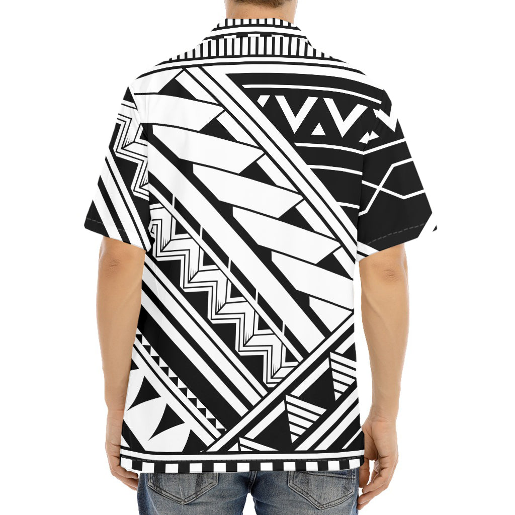 Maori Polynesian Tattoo Pattern Print Aloha Shirt