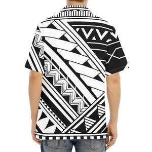 Maori Polynesian Tattoo Pattern Print Aloha Shirt