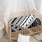 Maori Polynesian Tattoo Pattern Print Baby Crib Sheet