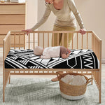 Maori Polynesian Tattoo Pattern Print Baby Crib Sheet