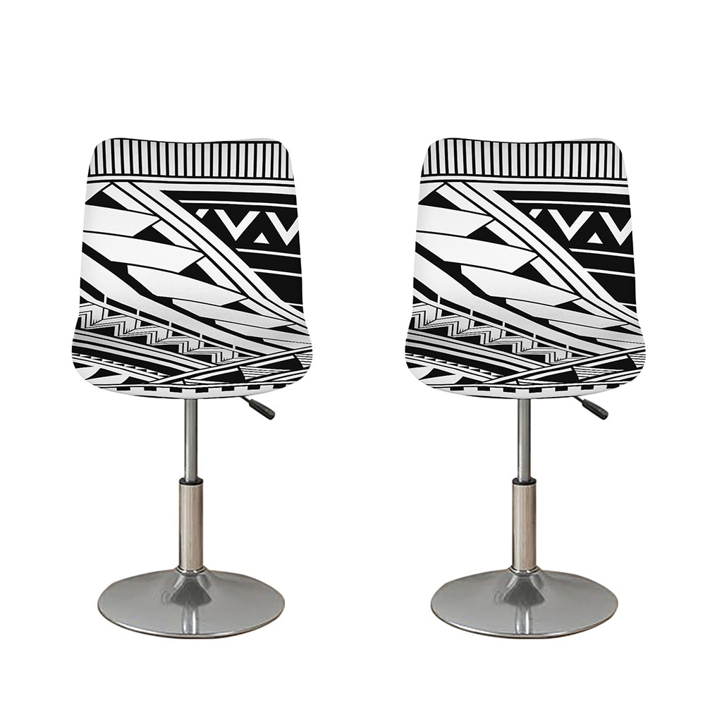 Maori Polynesian Tattoo Pattern Print Bar Stool Covers