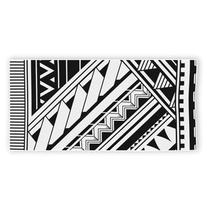 Maori Polynesian Tattoo Pattern Print Beach Towel