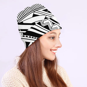 Maori Polynesian Tattoo Pattern Print Beanie