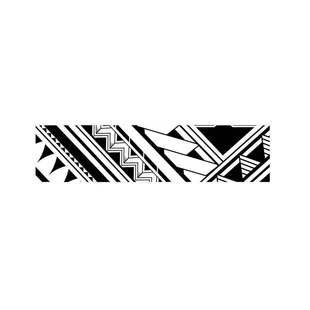 Maori Polynesian Tattoo Pattern Print Bed Runner