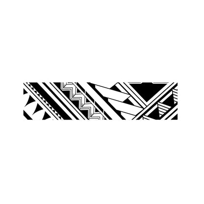Maori Polynesian Tattoo Pattern Print Bed Runner