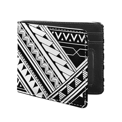 Maori Polynesian Tattoo Pattern Print Bifold Wallet