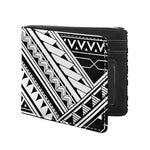 Maori Polynesian Tattoo Pattern Print Bifold Wallet