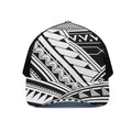 Maori Polynesian Tattoo Pattern Print Black Mesh Trucker Hat