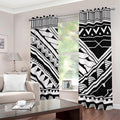 Maori Polynesian Tattoo Pattern Print Dimout Grommet Curtains