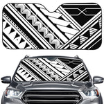 Maori Polynesian Tattoo Pattern Print Car Windshield Sun Shade